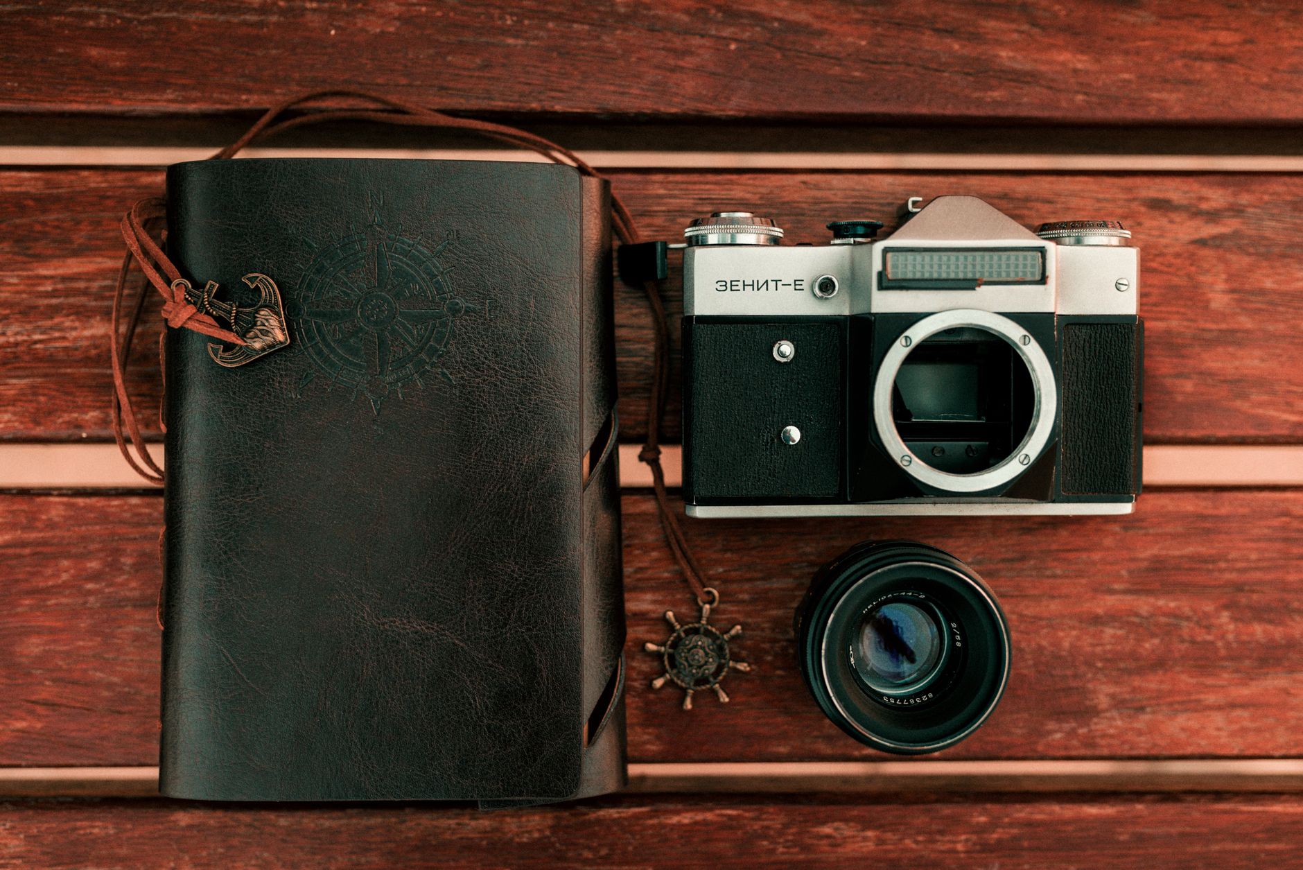 Printed journals and compass